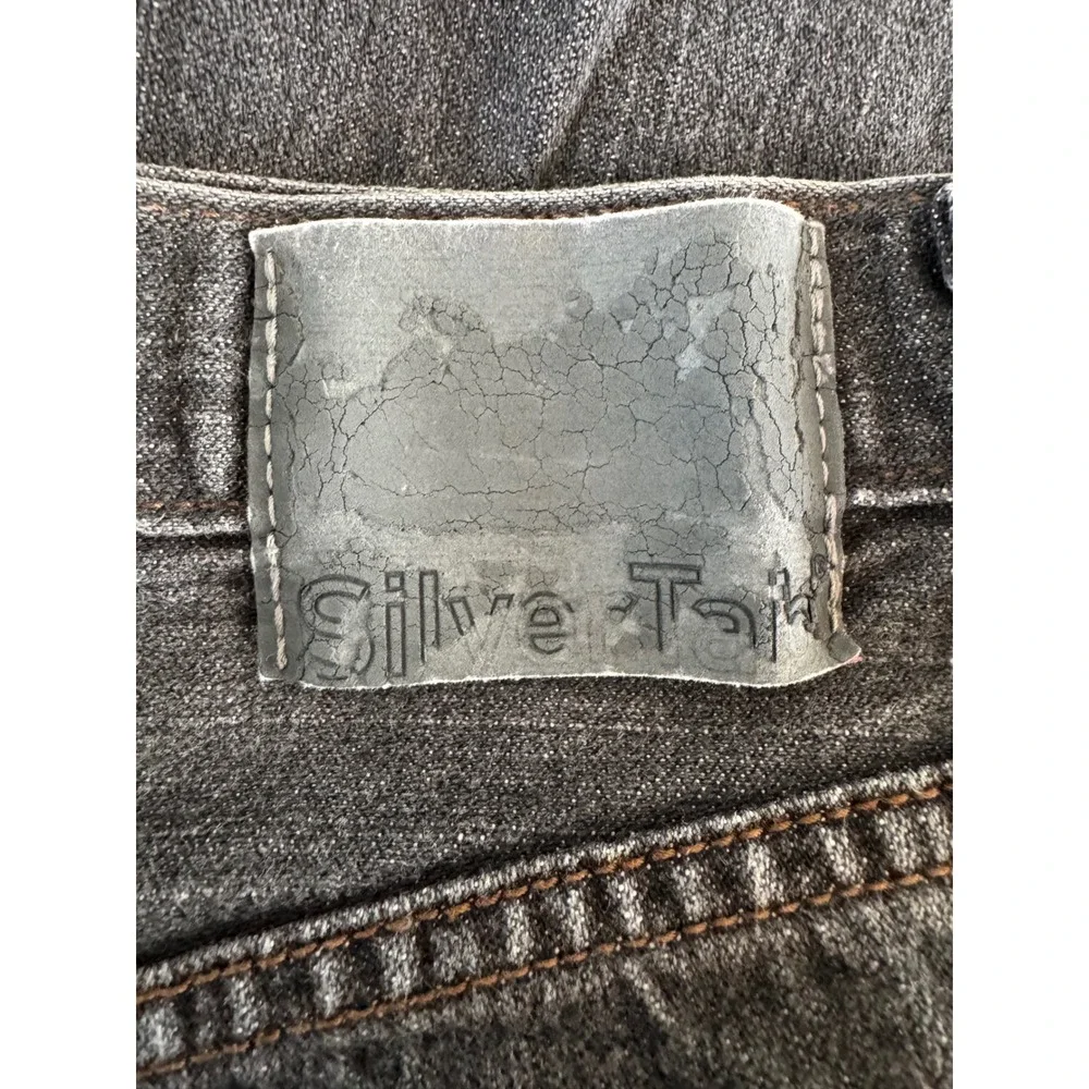 Levis SilverTab Baggy Jeans Mens 36x32 Faded Black Denim 90s Vintage Style